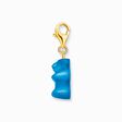 Gold-plated charm pendant goldbears in blue from the Charm Club collection in the THOMAS SABO online store